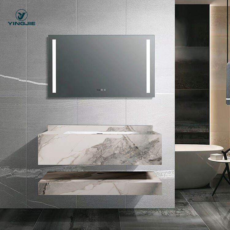 bathroom sintered stone marble vanity set for bathroom hotel villa apartment