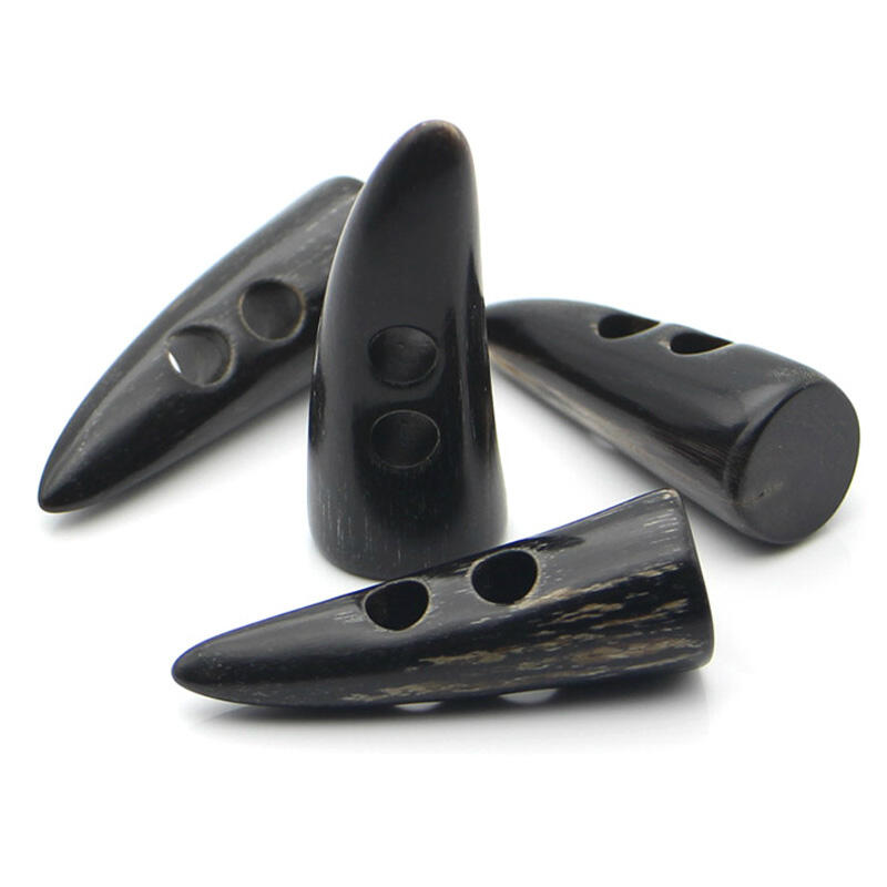 Real natural ox horn toggle buttonr for coat overcoat