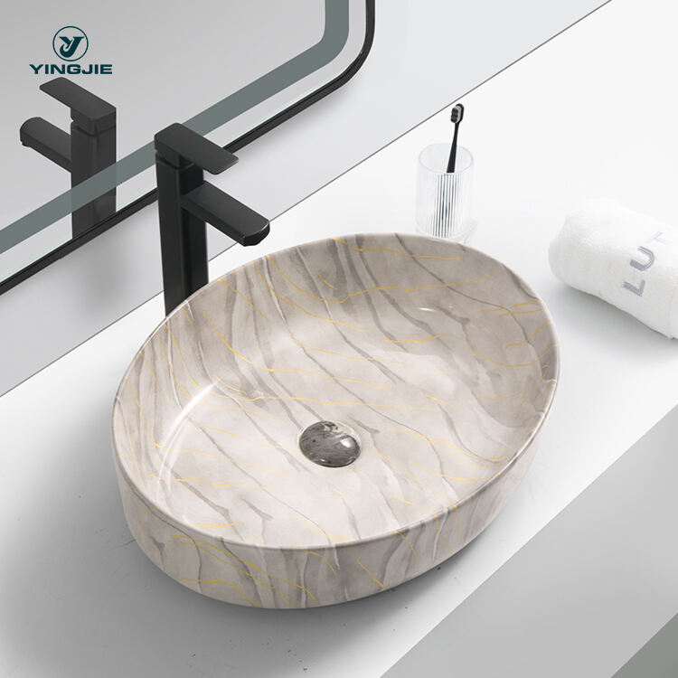 oval sink art table top basin wash basin wash face and hand for bathroom manufacture