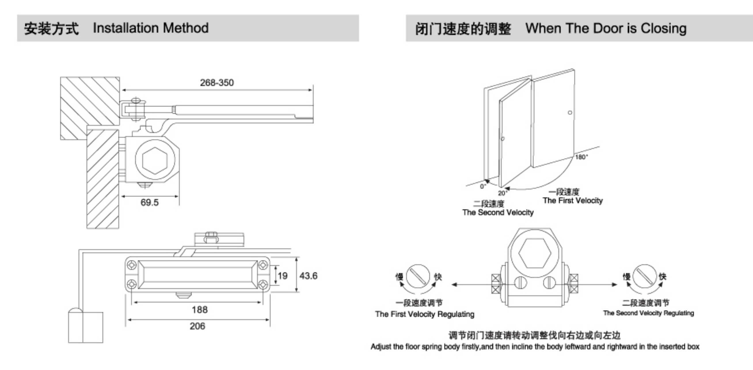 oredy high quality fittings accessories for swing door closer sliding doors automatic self closer smart door closer supplier