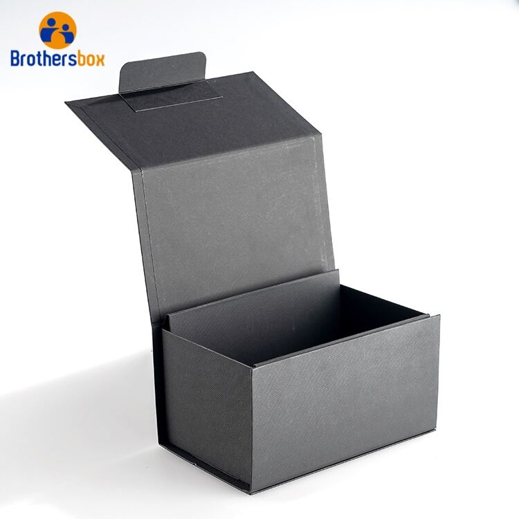 Black Foldable Packaging Box / Flat Collapsible Cardboard Box supplier