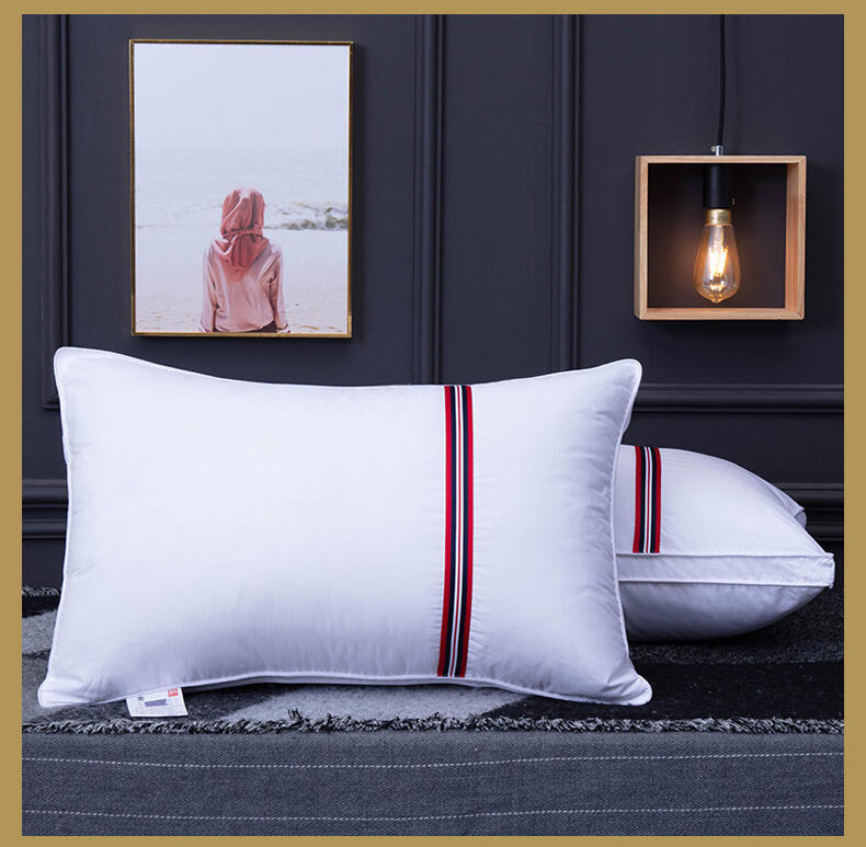 High Quality Hotel Home Polyester Hollowfiber Bed Sleeping cotton cover Pillow details