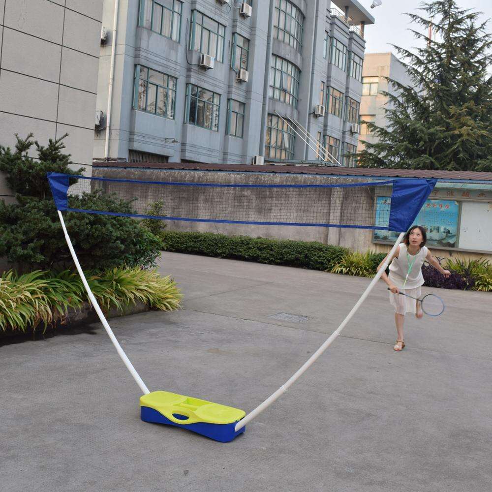 High quality portable badminton volleyball beach soccer lawn tennis nets set outdoor stand pole post with carry bag supplier