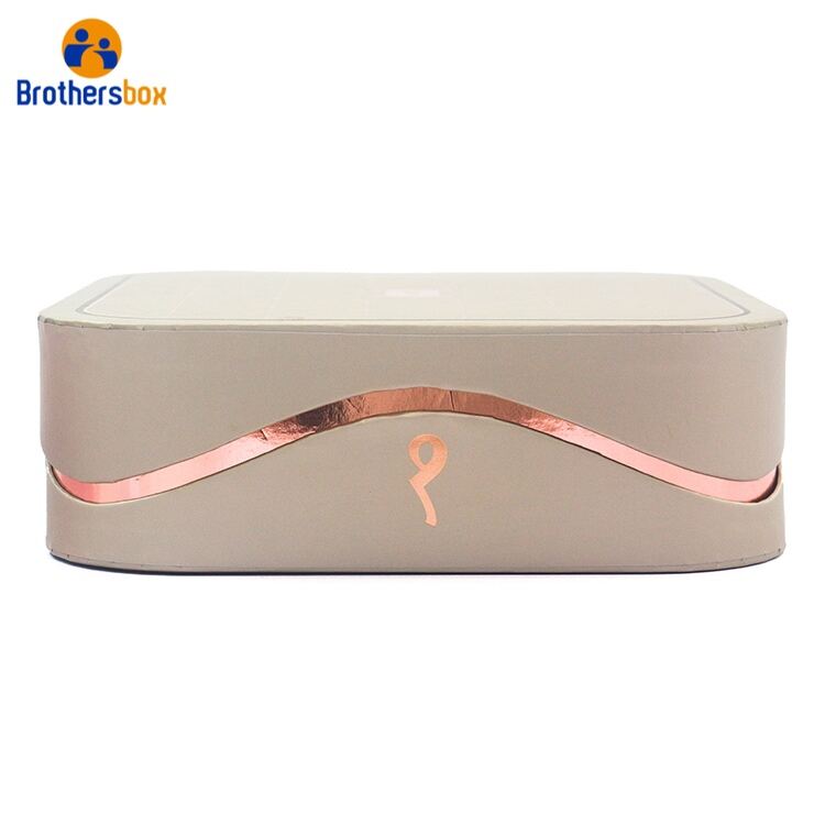 Luxury Golden Gift Box With Lid / Foil Stamping Custom Lid Box Wholesale factory