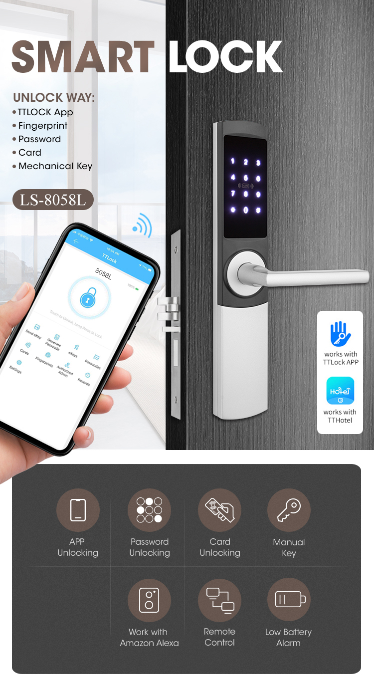 Locstar Digital Key Connecting Room Card System In Travel smart Hotel Door Lock supplier