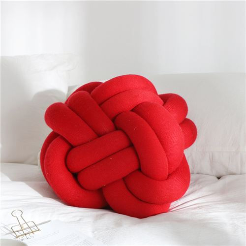 Al Hot Selling Sofa Cushion Polyester Knitted Throw Handmade Knot Pillows for Home Decoration Custom Oeko-tex factory