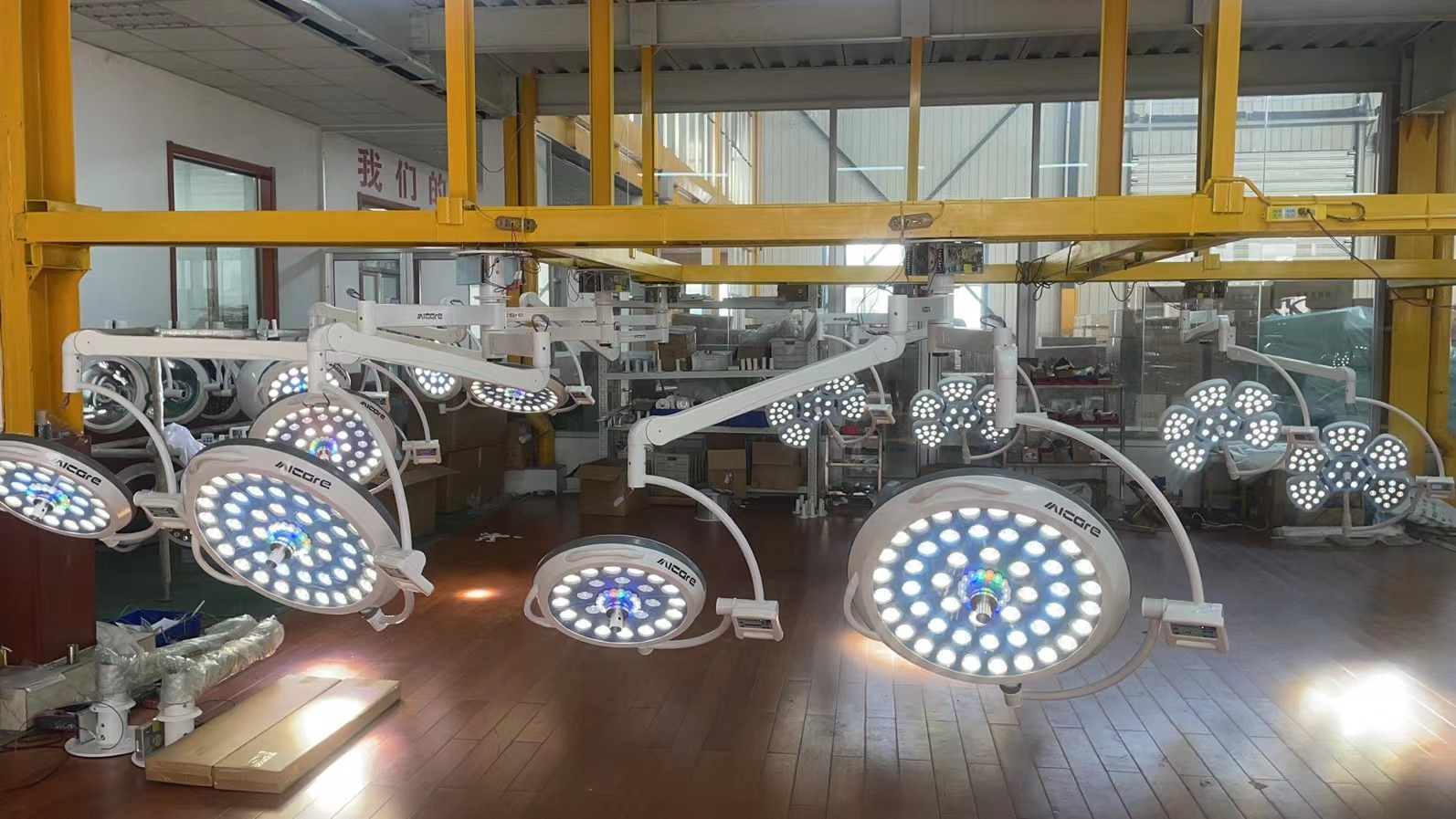 High Quality Examination Therapy Equipments Medical Led Lamp for ENT with Goose Neck JD1600L Electric Steel Ce Surgical Lamps supplier