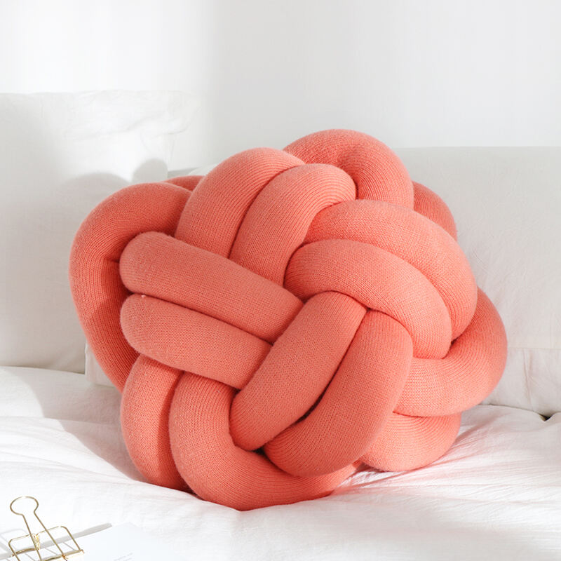 Al Hot Selling Sofa Cushion Polyester Knitted Throw Handmade Knot Pillows for Home Decoration Custom Oeko-tex details