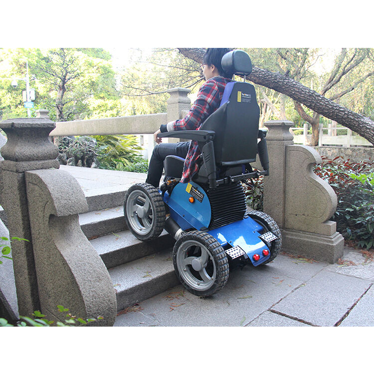 Strong capacity with electromagnetic brake seat size optional electric wheelchair conquer a variety of terrain 1350W*2  -BZ-O01 manufacture