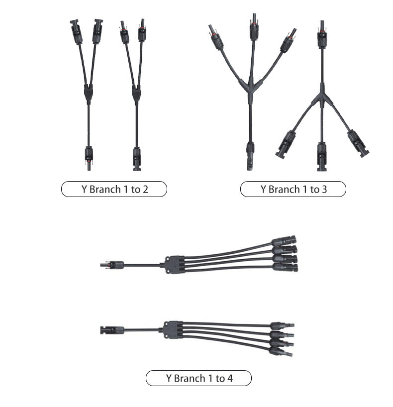 Solar Panel Connector 1000V DC 30A 1 to 2/3/4 Solar Cable Combiner Y Branch Connector PV Solar  Cable Parallel Adaptor supplier