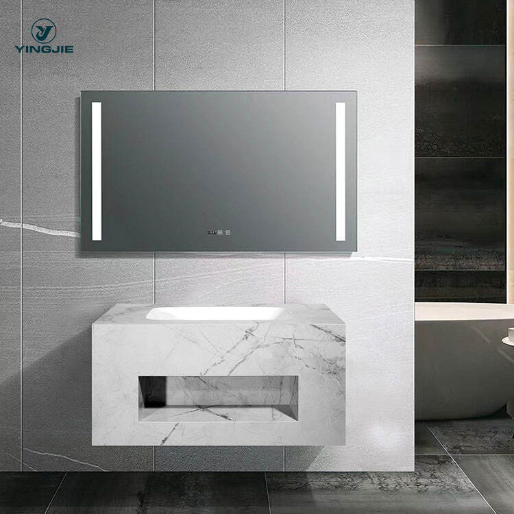 chinese bathroom sintered stone wall hung vanity for hotel bathroom manufacture