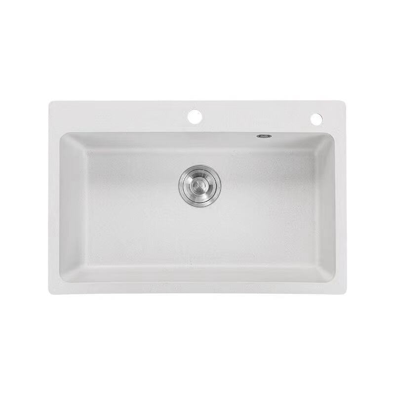 White Modern Sink Stainless Steel  2 hole Kitchen  Small Big Single Bowl Kitchen Basin Fregadero de cocina manufacture