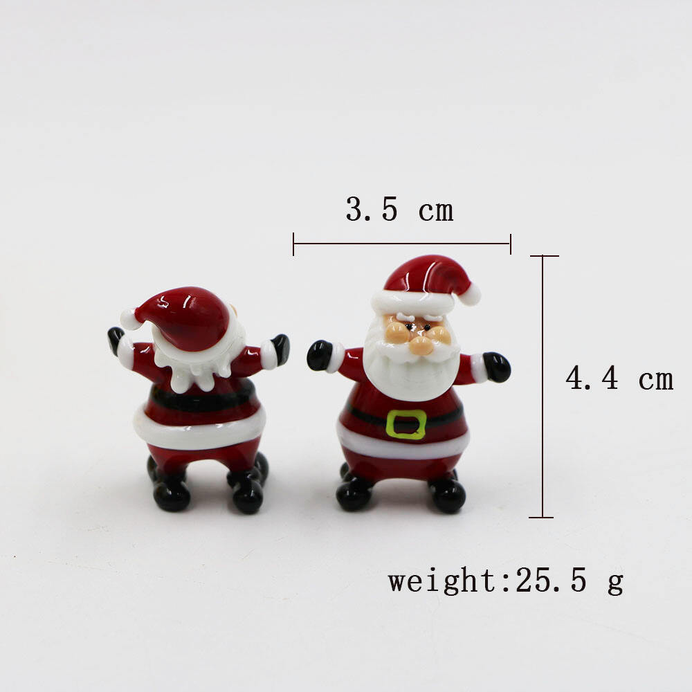 Red Ceramic Vintage Classic Custom Glass Christmas Ornament Santa Claus Statue Decoration manufacture