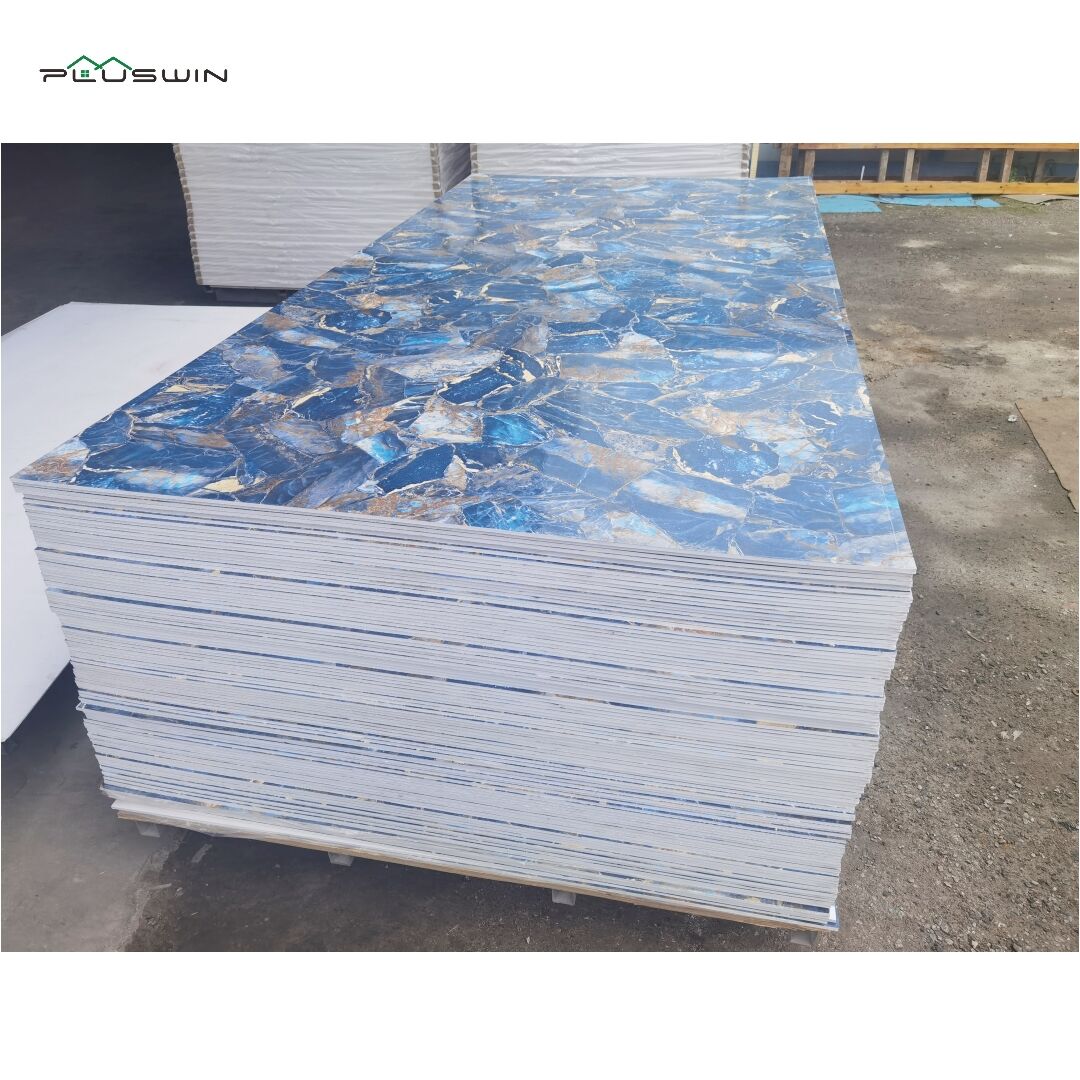 1220x2440mm Double Sides Laminated PVC Foam Board Wooden Stone Color manufacture