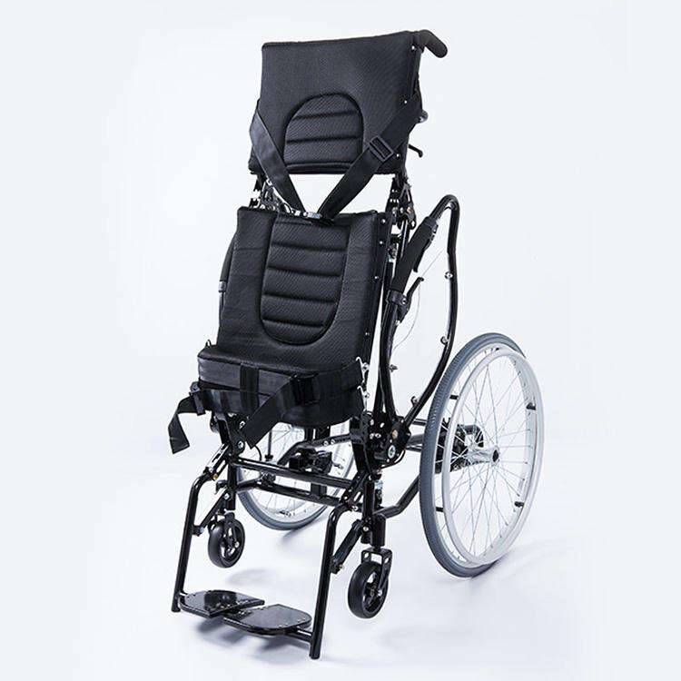 medical rehabilitation standing wheelchair for disabled manual standing elevated wheelchair stand up wheelchair manual-BZ-TH01 supplier