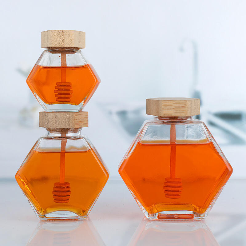 Honey Jar with Bamboo Lid