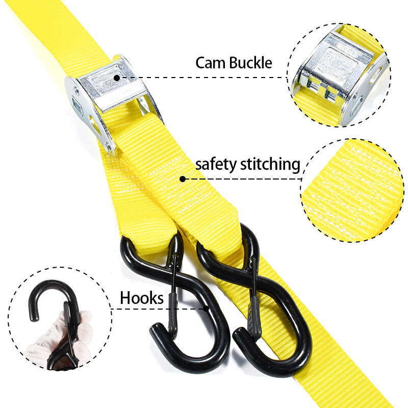 2pk 38mm 1200Kg Motorcycle Cam Tie Down Strap Bike Cargo Straps Motorcycle Kit Transport Accessories details