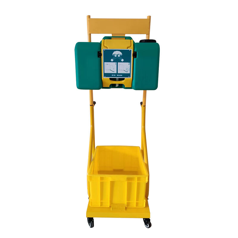 Factory directly 15 gallons 53L yellow safety first aid laboratory Emergency Portable Eyewash with Cart manufacture