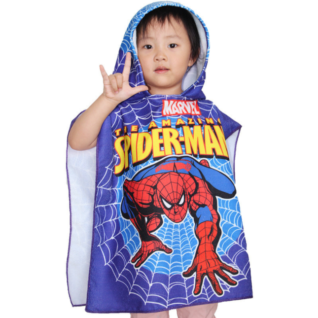 Hot sale Microfiber Quick-Dry Beach Bath Towels Kids Hooded Poncho Towel supplier