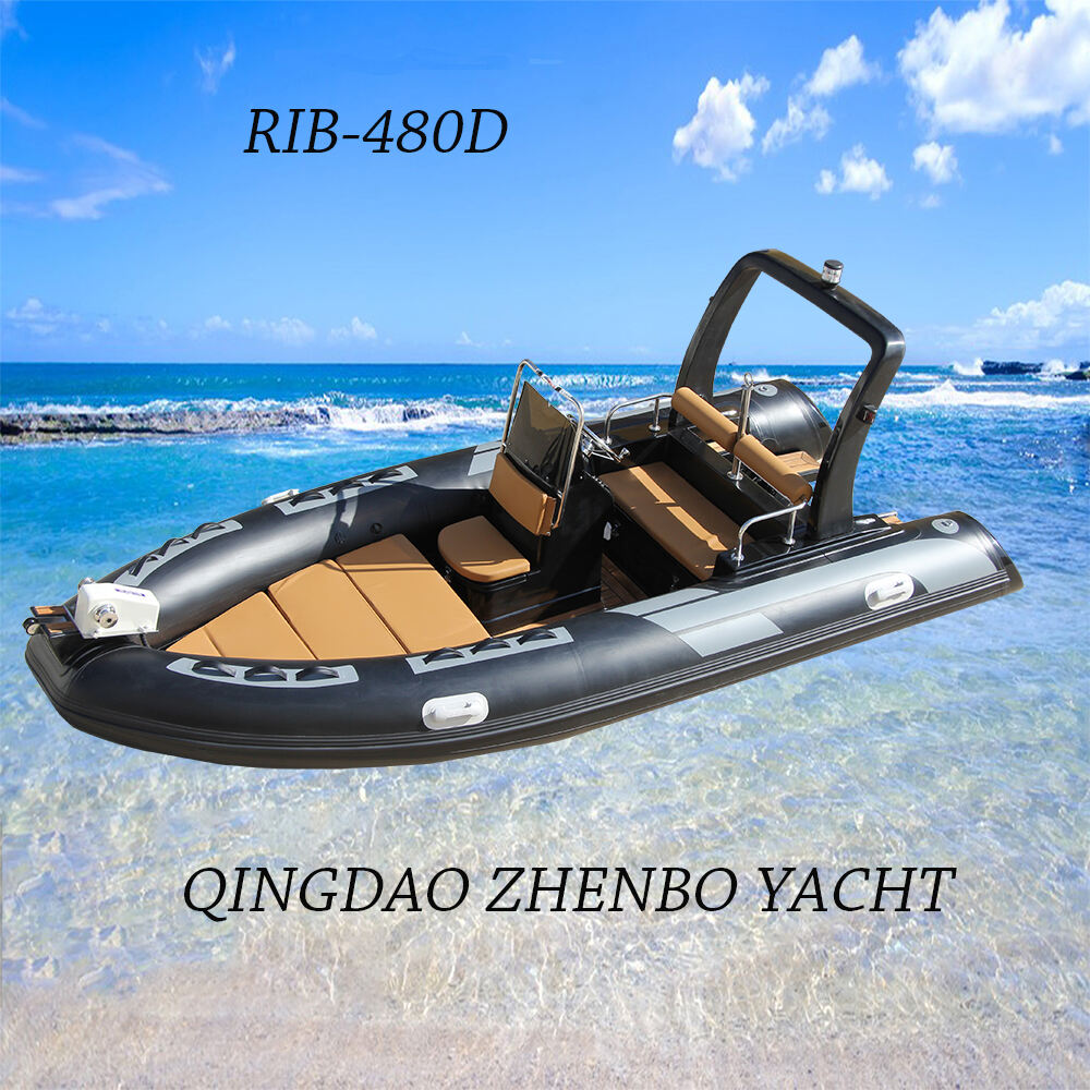 Customize Rib Boat With CE Certificate Rib Boats For Rental 480 580 680 rib480 hypalon fishing manufacture