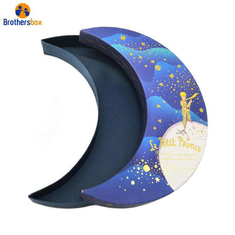 Creative Moon Shape Gift Box / Wholesale Custom Luxury Gift Box manufacture