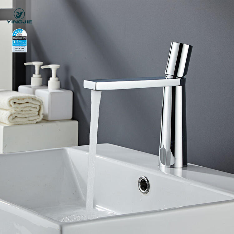 chrome single handle water faucet brass single hole basin faucet for bathroom manufacture