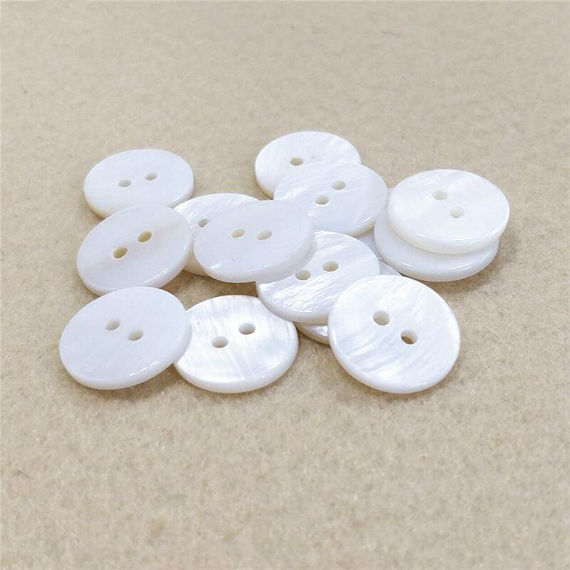 Round Two Holes natural shell button for shirt