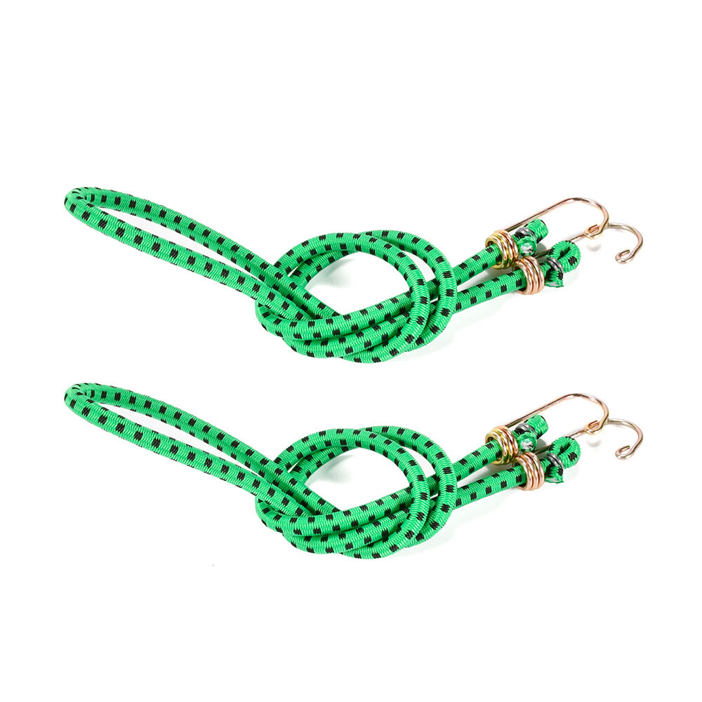 OEM 2pk 8mm latex bungee cord tie down with metal hooks for luggage supplier