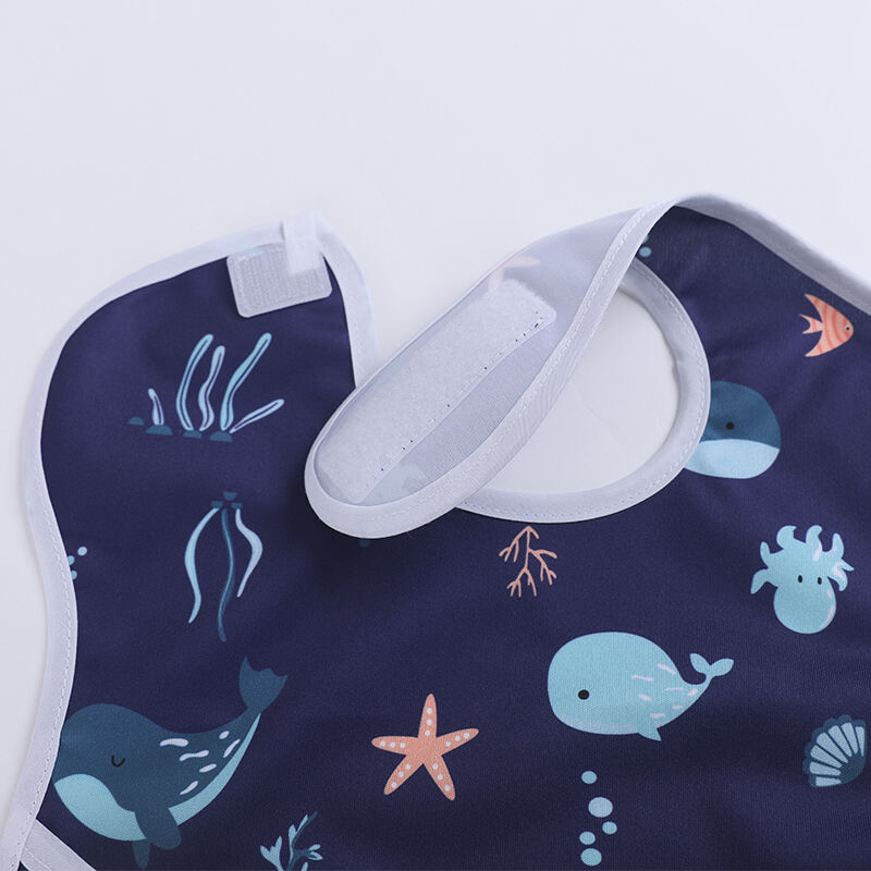 Infant Custom Printed Baby Apron Bib Weaning Smock Bib supplier