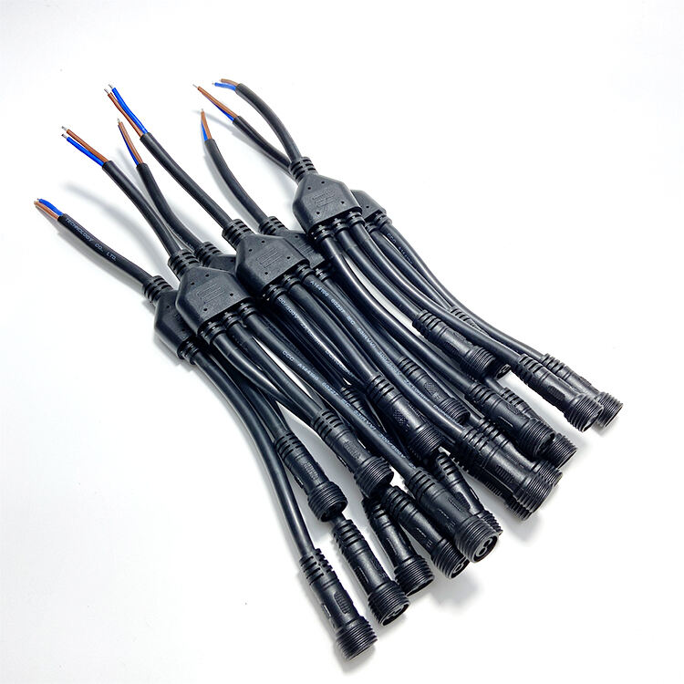 IP67 IP68 M8 M12 M15 Male Female Plug Aviation Y Type Branch 1 to 3 Way Splitter Connector Cable manufacture