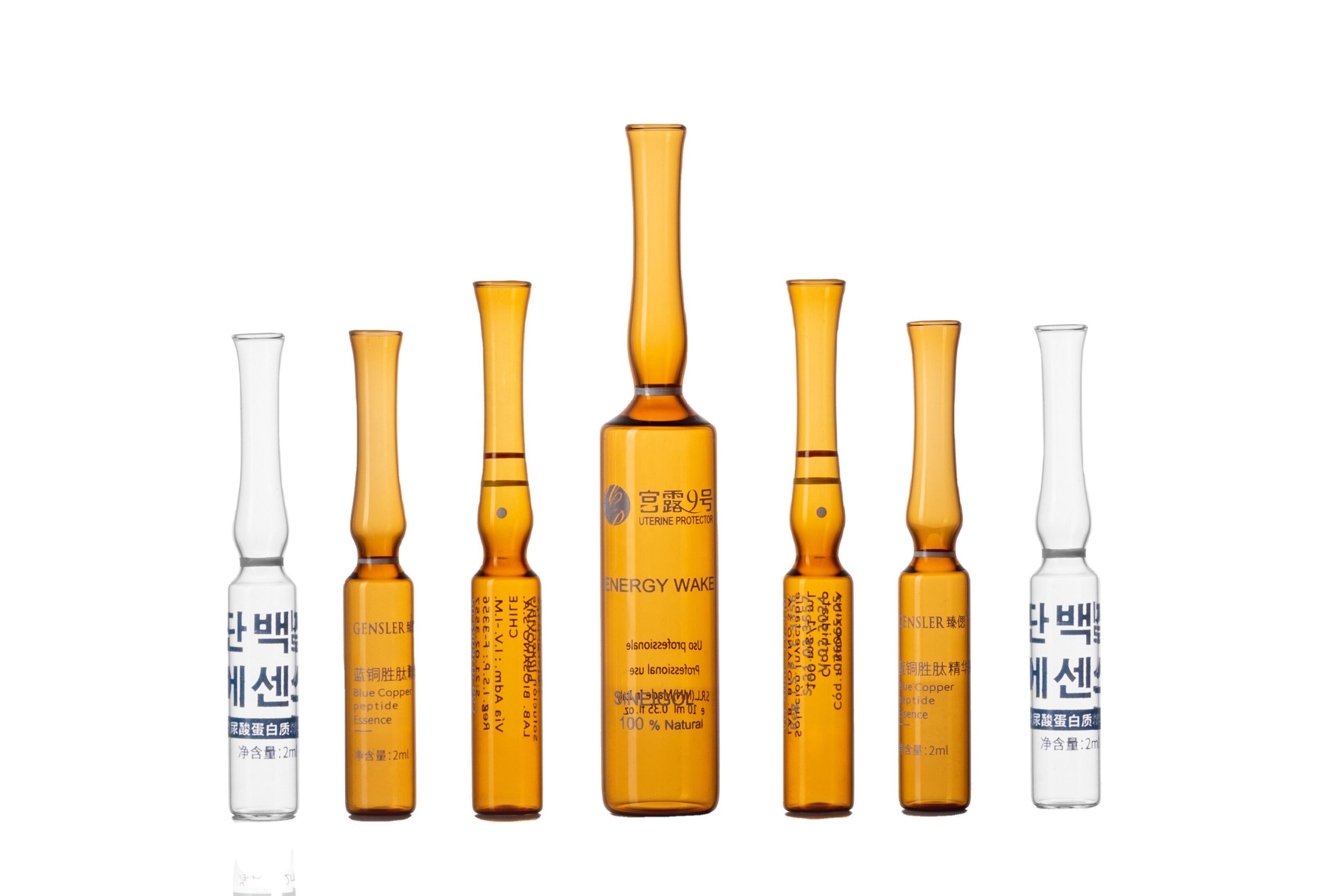 Botol Ampul Botol Kaca Bening Amber Bening Kosong untuk Pabrik Medis Botol Serum