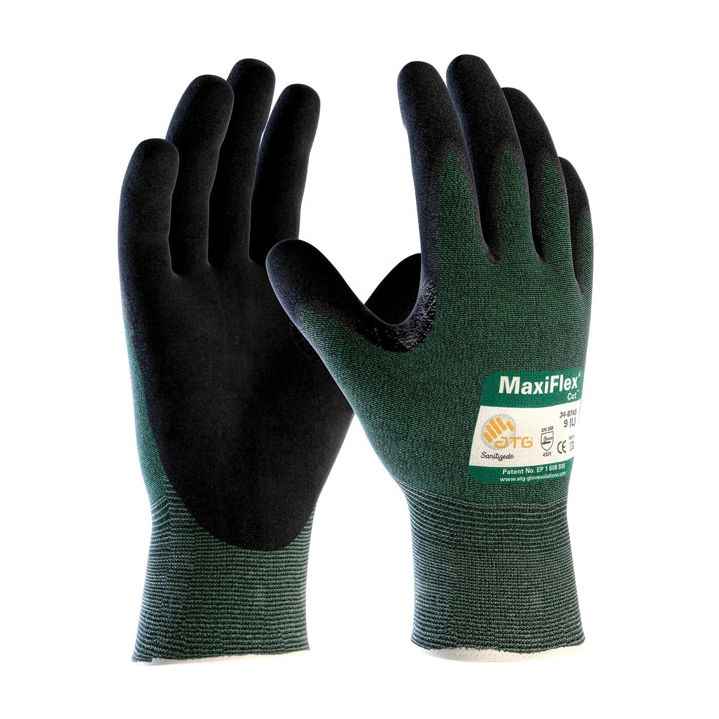 Non-Slip Breathable Seam-Woven  Gloves High-Performance Fiber Nitrile Microfoam Coated Gloves manufacture