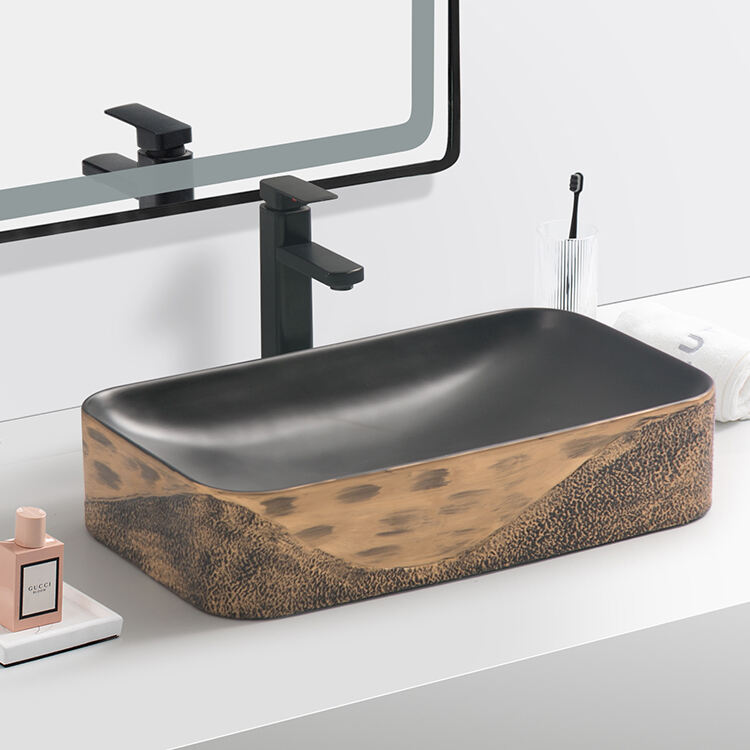 modern countertop bathroom ceramic art marble design hand wash basin supplier