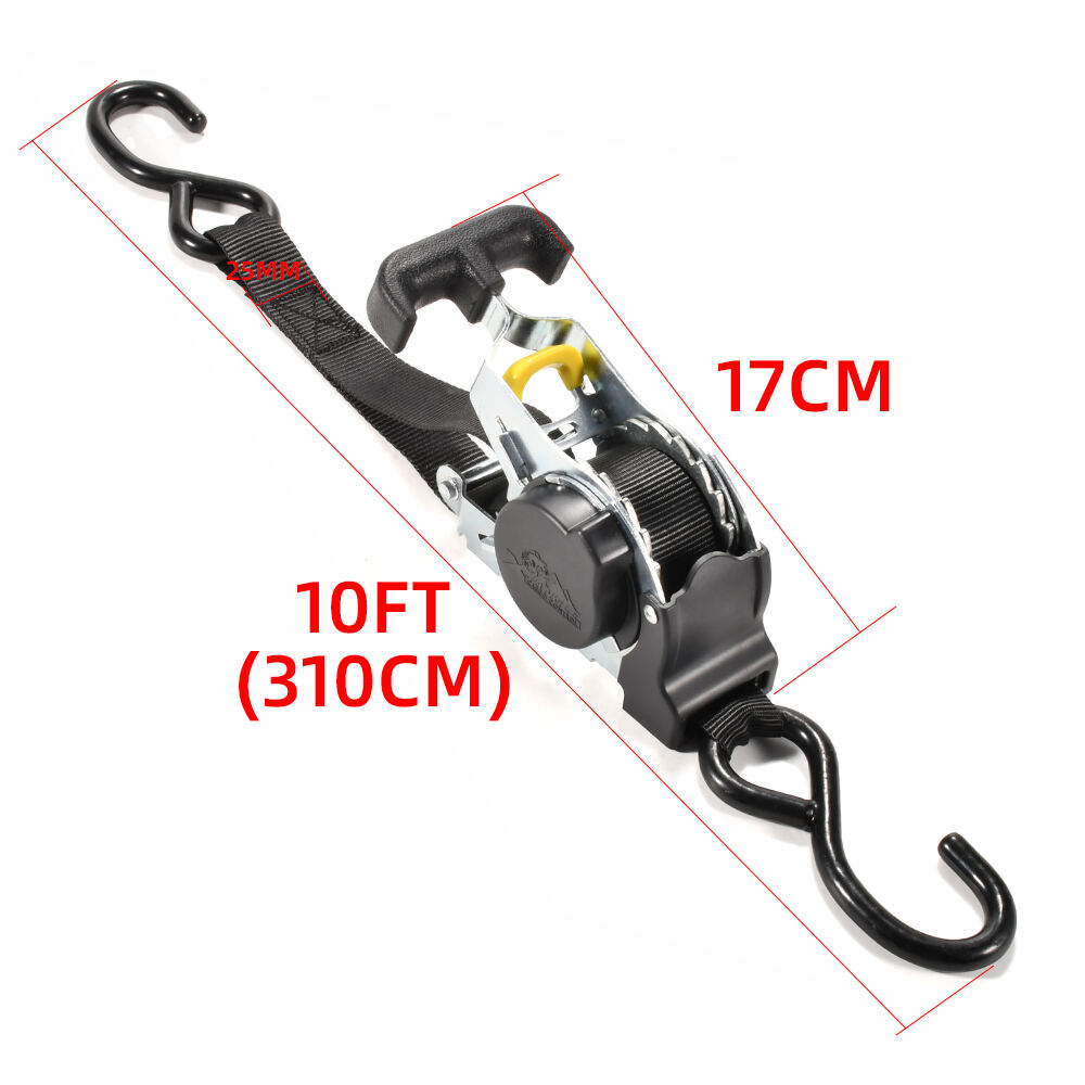 Factory Price 1inch 1500lbs Auto Retracting Ratchet Straps OEM Retractable Ratchet Tie Down Straps with S Hooks factory