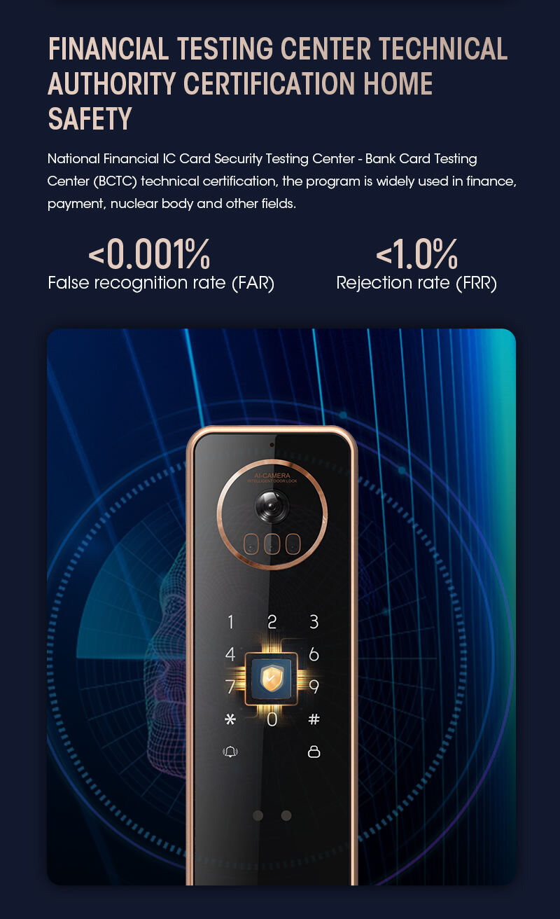 Factory Face Recognition Matter Standard Device Front Door Keyless Entry Smart Lock details