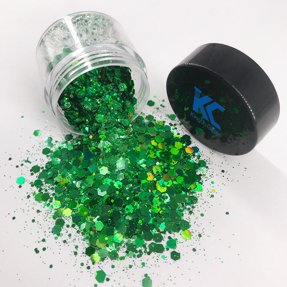 Cheap polyester chunky glitter powder craft nail glitter flakes details