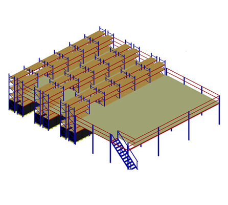 Heavy duty mezzanine steel shelving system warehouse multilevel high load mezzanine racking flooring manufacture