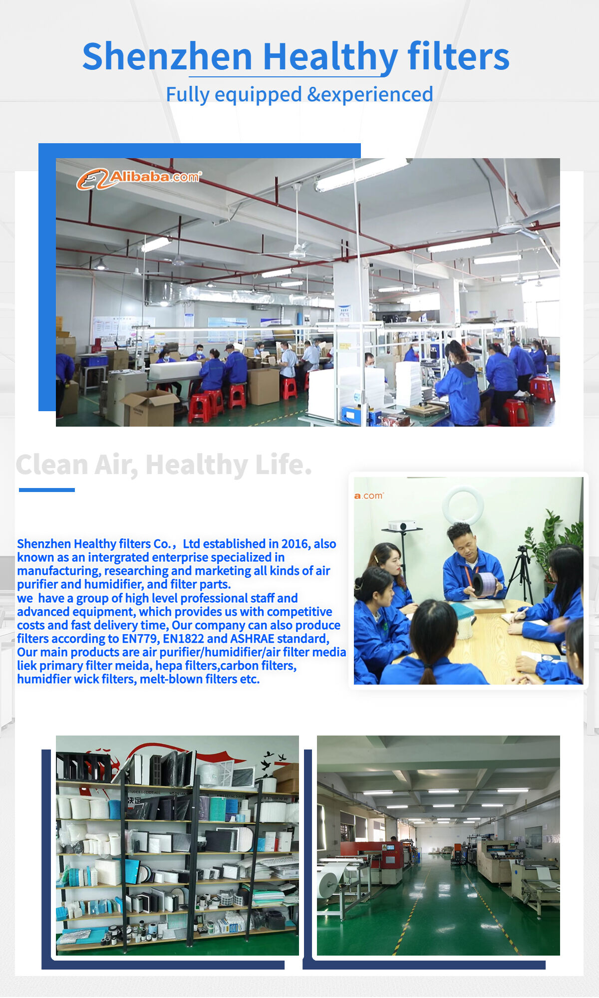 Factory Wholesale High Quality G3-H14 Filter Media for Industrial Filter or Home Air Purifier manufacture