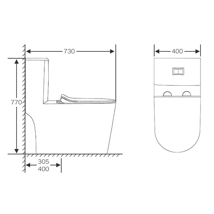 High Quality White Siphonic Wc s-Trap One Piece Ceramic Floor Mounted Water Closet Toilet For Bathroom factory