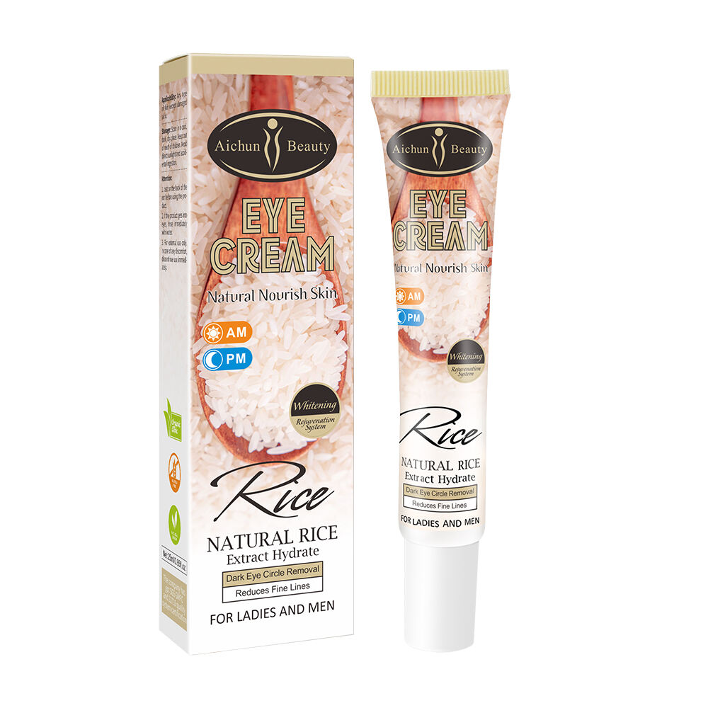 Crème pour les yeux nourrissante au riz naturel Aichun Beauty, anti-âge, anti-cernes, anti-rides, de jour comme de nuit