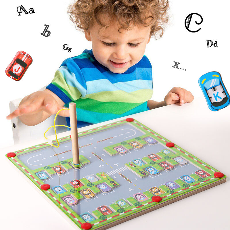 Alphabet magnétique labyrinthe lettre Puzzle Montessori motricité Fine éducation voyage parking jouets cadeaux pour les tout-petits filles garçons usine