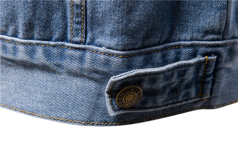 Customation High Quality Man Simple Casual Lapel Joker Blue Denim Coat Men's Large Size Jean Jacket Men's Jean Jacke Coats details