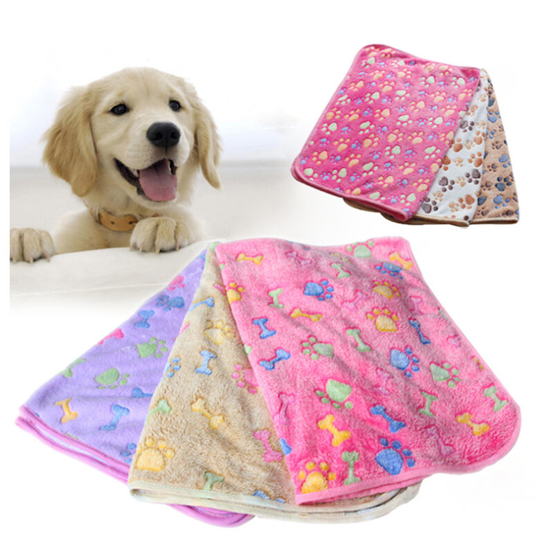 Wholesale Custom Printed Soft Plush Pet Blanket Coral Fleece Dog Blanket supplier