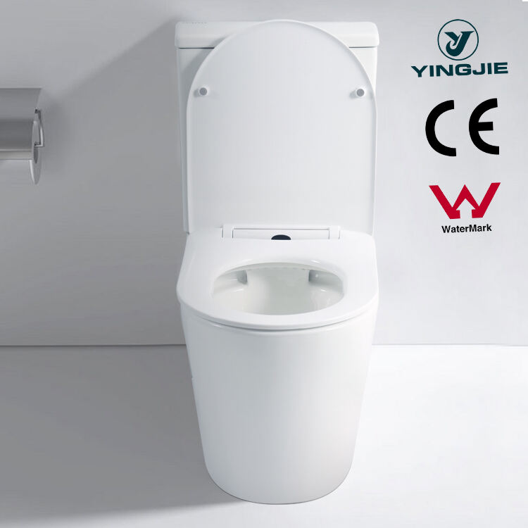 Watermark CE Rimless Washdown Water Closet P-trap Commode australian standard Ceramic Two-Piece Toilet supplier