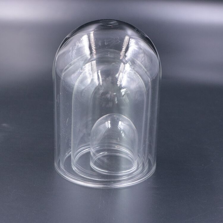 Decorative Murano Cloche Clear Glass Blown Empty Flower Dome manufacture