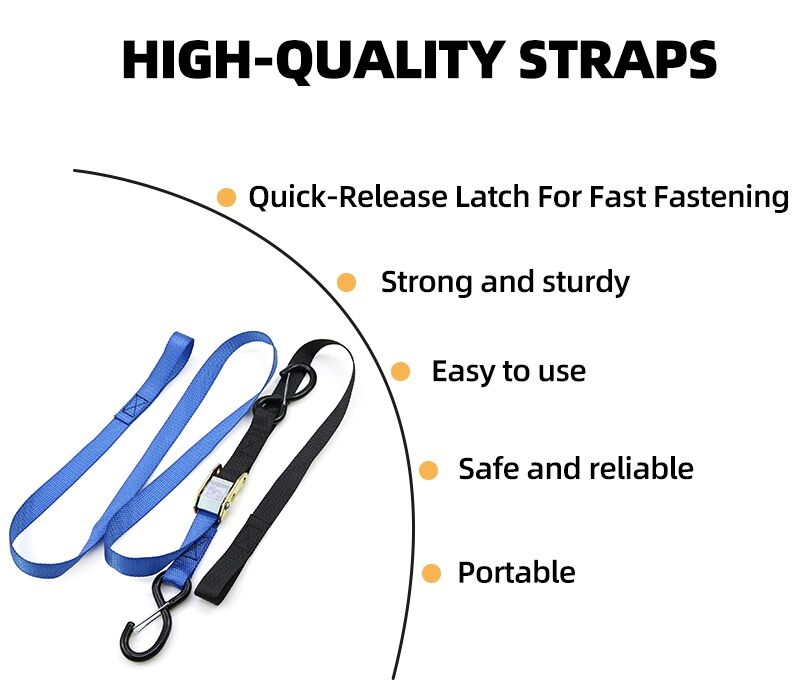 1 Inch 500Kg Motorcycles Handlebar Cargo Ratchet Lashing Strap Tie Down details