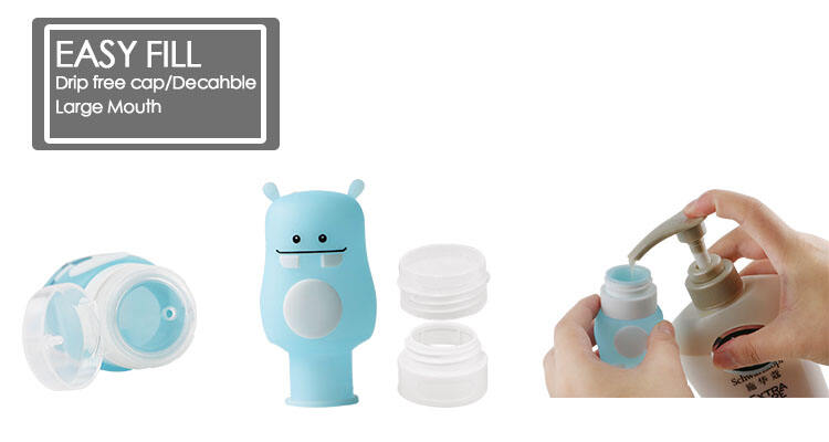 Cartoon Cute Empty Squeeze Silicone Travel Bottle manufacture