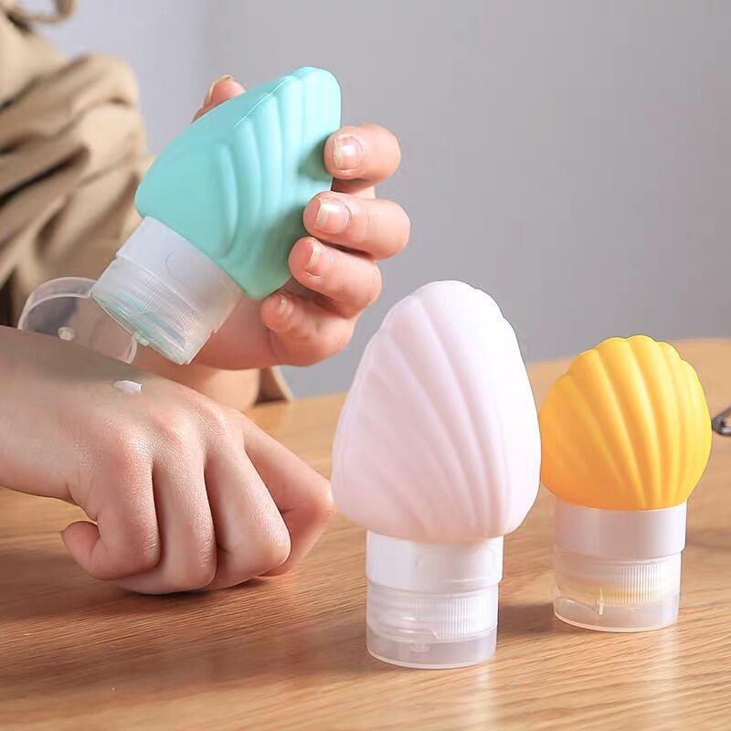 Shell Shape Leakproof Cute Empty Squeeze Silicone Travel Bottles details