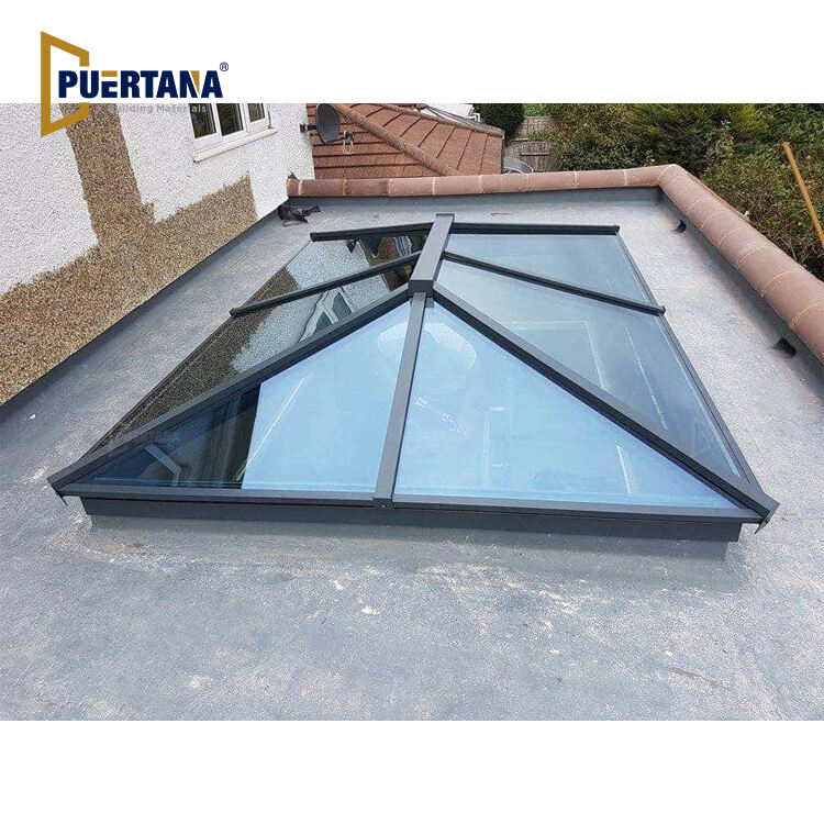 Aluminum Glazed Roofs Light Glass Roof Lanterns Skylight Pyramid Skylight Roof Window