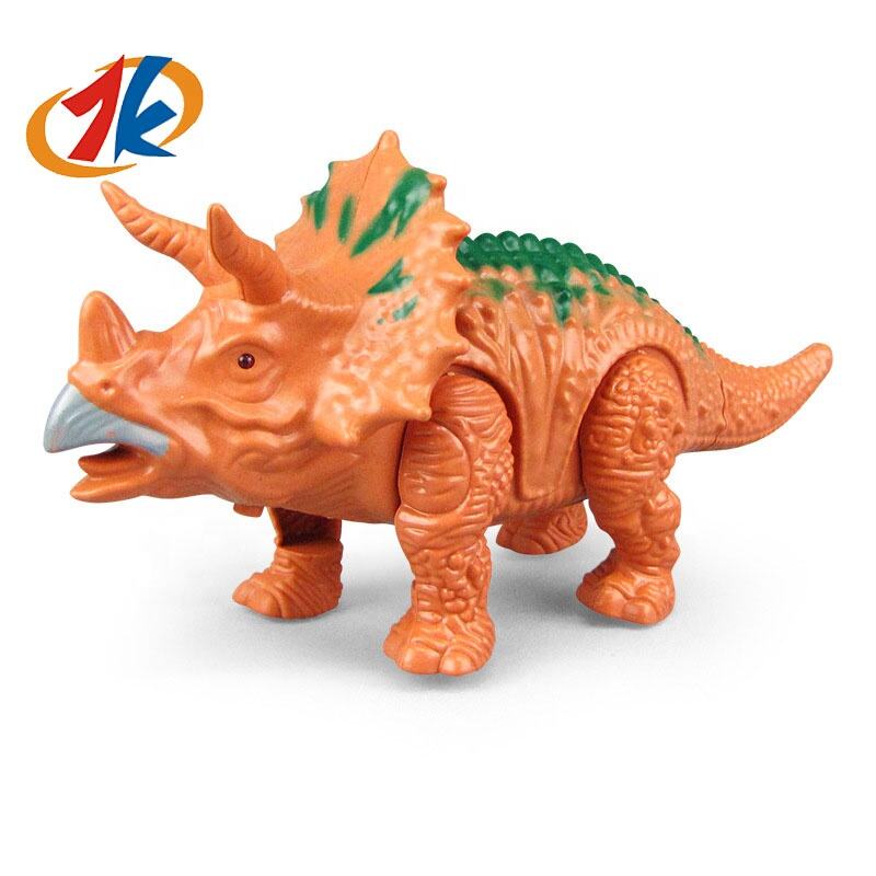 2024 new ins style DIY electric light and sound crawling dinosaur toys assembled dinosaur toys factory